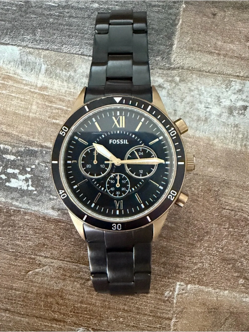Fossil Flynn Sport Chronograph Black Stainless Steel Watch